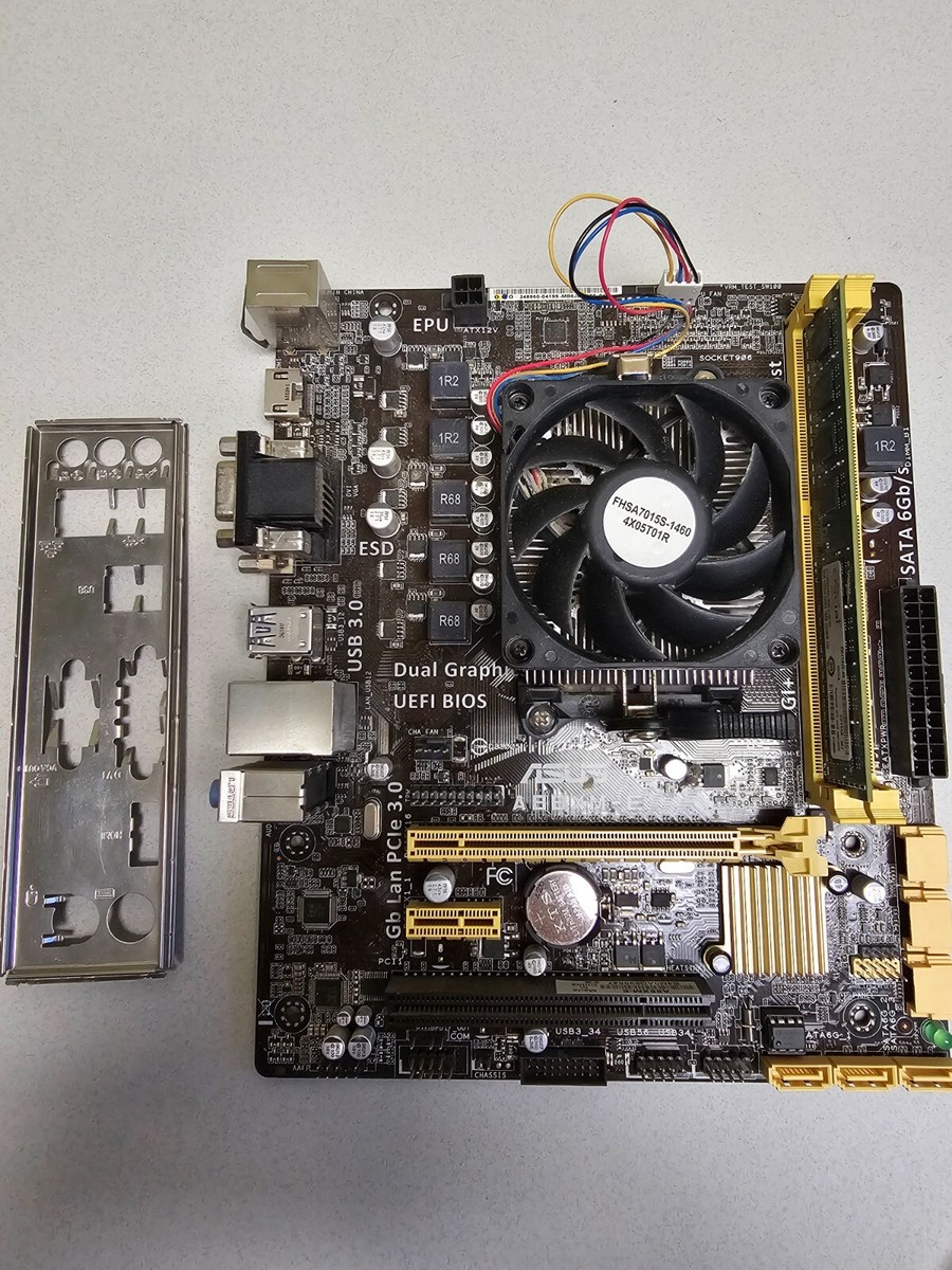 ASUS A88XM-E AMD A8-7600K CPU Motherboard, 8GB DDR-3 RAM Working
