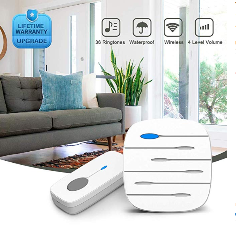 Ming Wireless Waterproof Doorbell with LED Flash – Gatesea Chime Kit-image