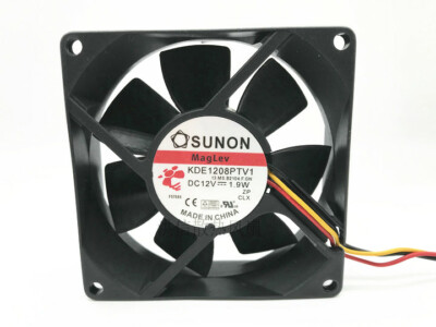 1PC SUNON 8025 KDE1208PTV1 DC12V 1.9W 8CM 3-wire cooling fan cl