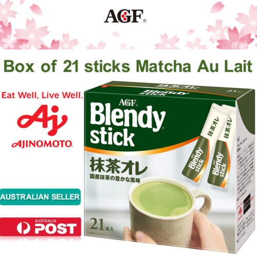 AGF Blendy Stick matcha Au Lait Hot Cold 20sticks Instant matcha(GreenTea)Powder - Picture 1 of 7