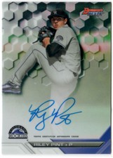 2016 Bowman's Best of '16 Autograph Refractor Riley Pint Auto Rockies