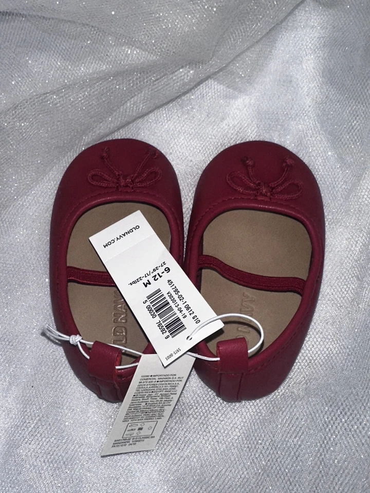 Old Navy Red Baby Girl Shoes 6-12 M - Image 3 of 4