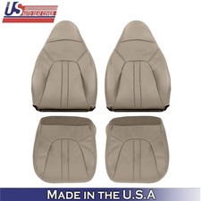 2000-2002 Fits Ford Expedition Eddie Bauer Leatherette Front Covers Parchment 2000-2002 Fits Ford Expedition Eddie Bauer Leatherette Front Covers Parchment