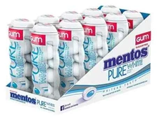 Mentos Gum - Pure White Sweet Mint Sugarfree - Pack of 10