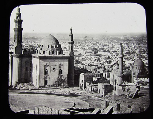 Glass Magic Lantern Slide THE MOSQUE AT CAIRO C1900 EGYPT