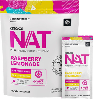 Keto//Os NAT  Raspberry Lemonade Keto Supplements   Caffeine Free - Exogenous...
