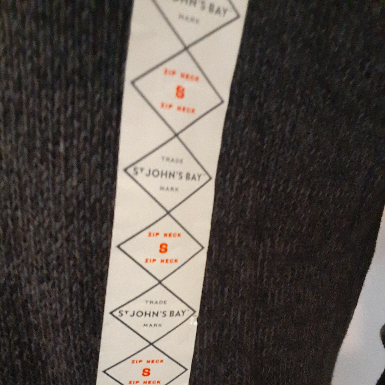 NWT St. John's Bay Men's Quarter Zip Mock Neck Long Sleeve Sweater