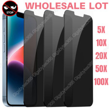 For iPhone 14 13 12 11 Pro Max XR 8 Privacy Tempered GLASS Screen Protector LOT