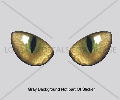 Pair Of Cat Eyes Car Truck Window Glass Wall Boat Unique Printed Vinyl ...