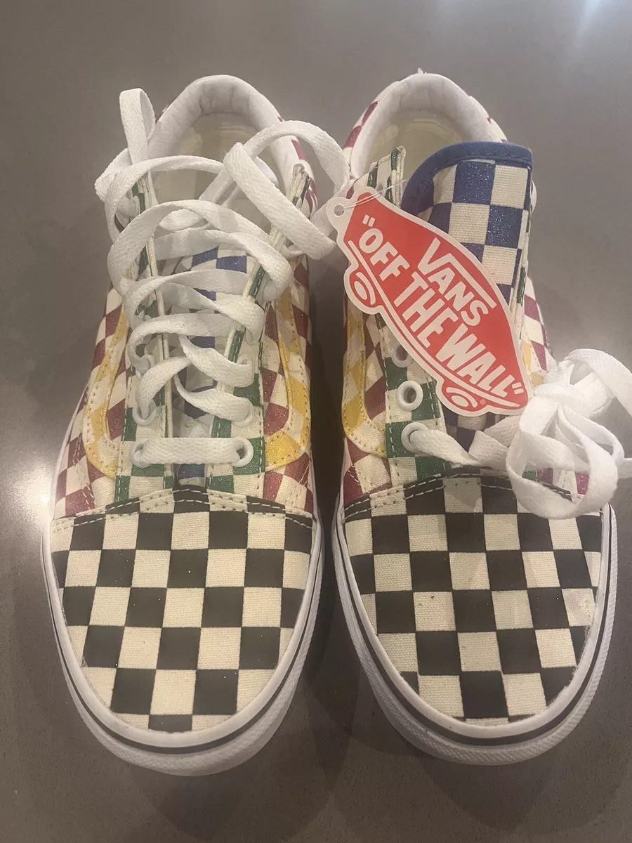 Glitter checkerboard best sale vans