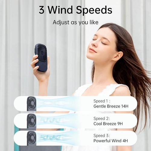 Portable Mini USB Lash Fan, 3 Speeds for Makeup/Eyelash, Blue - Picture 2 of 8