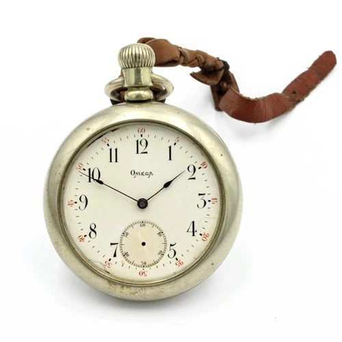 Antique Omega 1907 15j 18S Open Face 56mm 2030 Grade Pocket Watch #WB4027-4