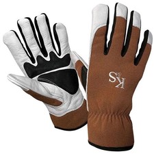 Kent & Stowe Sure & Fit Leather Work Landscaping Gardening Gloves Size Large NEW