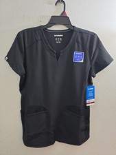 Scrubstar Women's Antimicrobial Premium Performance Notch Neck Top Black Small