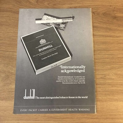 GUNS10 MAGAZIN WERBUNG 12X9 DUNHILL INTERNATIONAL ZIGARETTEN