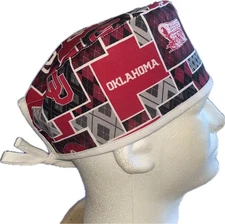 NCAA Oklahoma Sooners OU Box Scrub Hat Chemo Cap