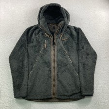 Kuhl Flight Fleece Jacket Women Small Grey Full Zip Hooded Outdoor Hiking