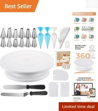 71PC Cake Decorating Tools: Piping Bags, Tips & Spatulas - Create Like a Pro!
