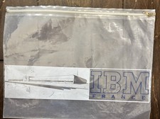 Vintage IBM France Employee Ziplock Zipper Bag Clear W/ Logo Rare Tech Read