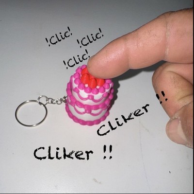 Cliker Cake Keychain 3D PRINT 