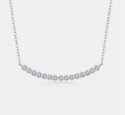 VVS1 D Round Moissanite Bezel Set Necklace 16" 925 Sterling Silver Diamond Look