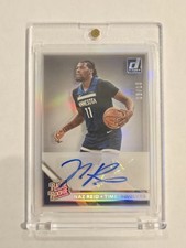 Naz Reid 2019-20 Panini Donruss Clearly Rated Rookie Auto Gold /10 Timberwolves