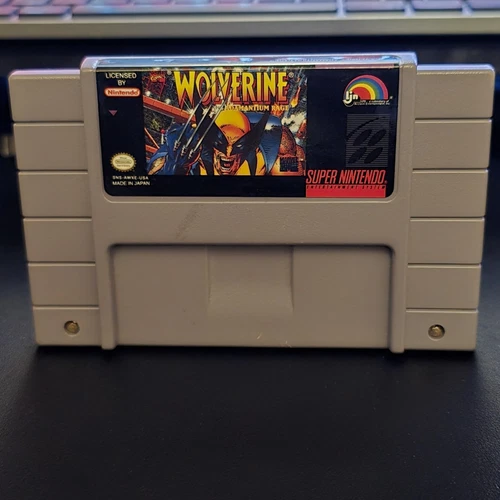 Wolverine Adamantium Rage (Super Nintendo, 1994) SNES Authentic Tested & Working