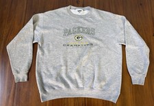 Green Bay Packers Lee Sport NFL Embroidered Sweatshirt Size Large Vintage