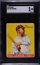 1933 Goudey Tris Speaker #89 SGC 1
