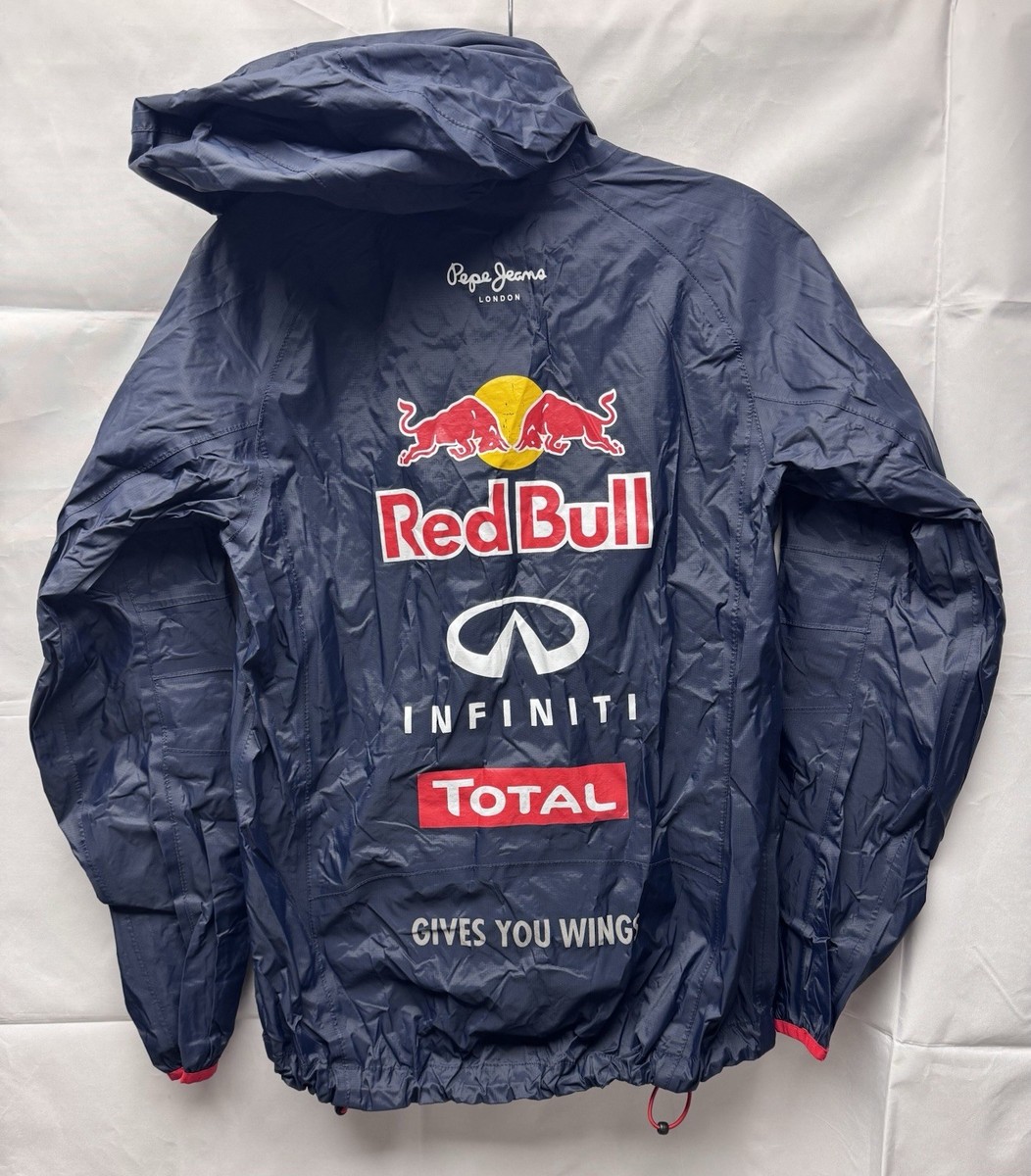 Red Bull Racing Pepe Jeans Rain Jacket Sz XS Hooded Zip Nylon | eBay