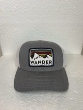 Wander Hat Cap Snap Back Gray White Trucker M...