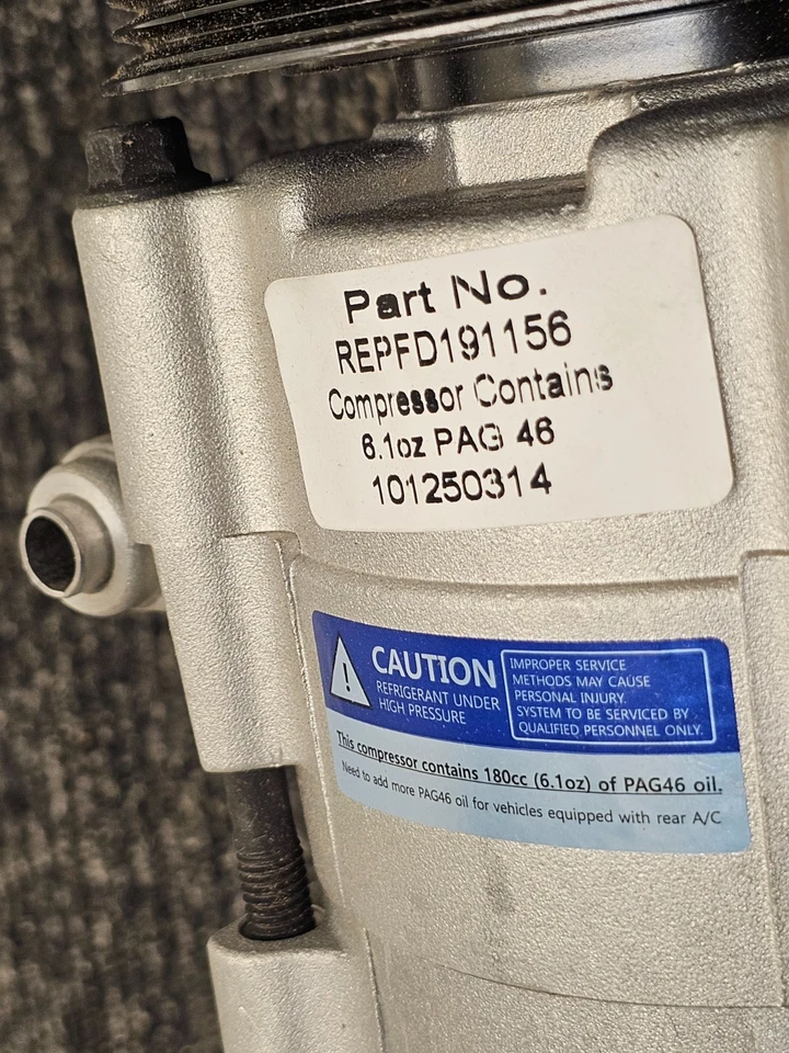 Compresor de aire acondicionado REPFD191156 para camioneta Explorer con embrague Ford Ranger B4000 Foto 3 de 4