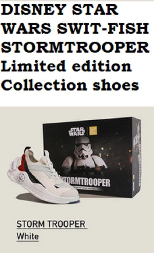 DISNEY STAR WARS SWIT-FISH STORMTROOPER LOW UNISEX MEN SZ 67 WOMEN SHOES NEW