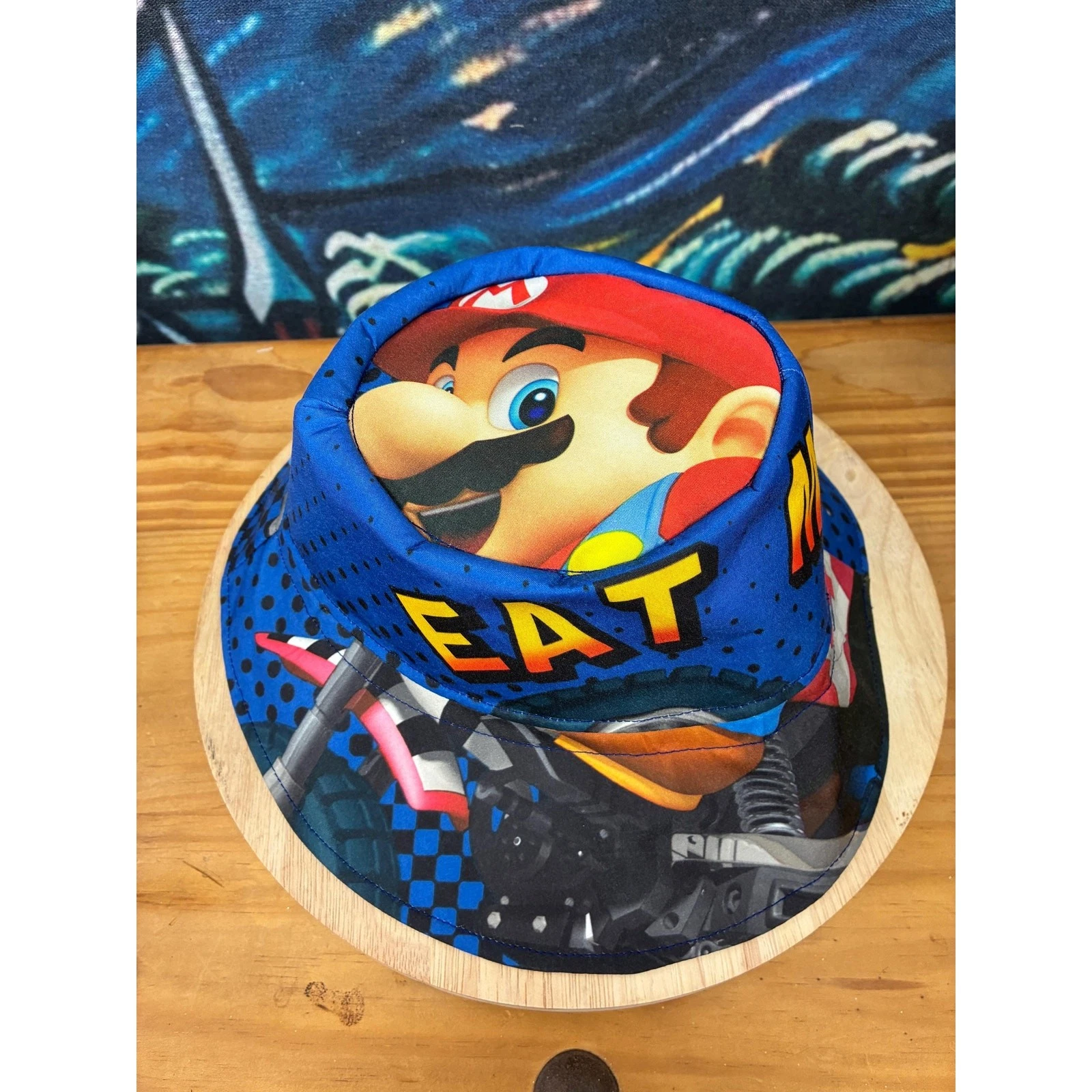 Mario Kart Inspired Gamer Bucket Hat – Handmade Retro Gaming Hat –Small