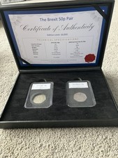 Brexit 50p Coin Pair Collection Set Limited Edition Of 10,000 Sought After