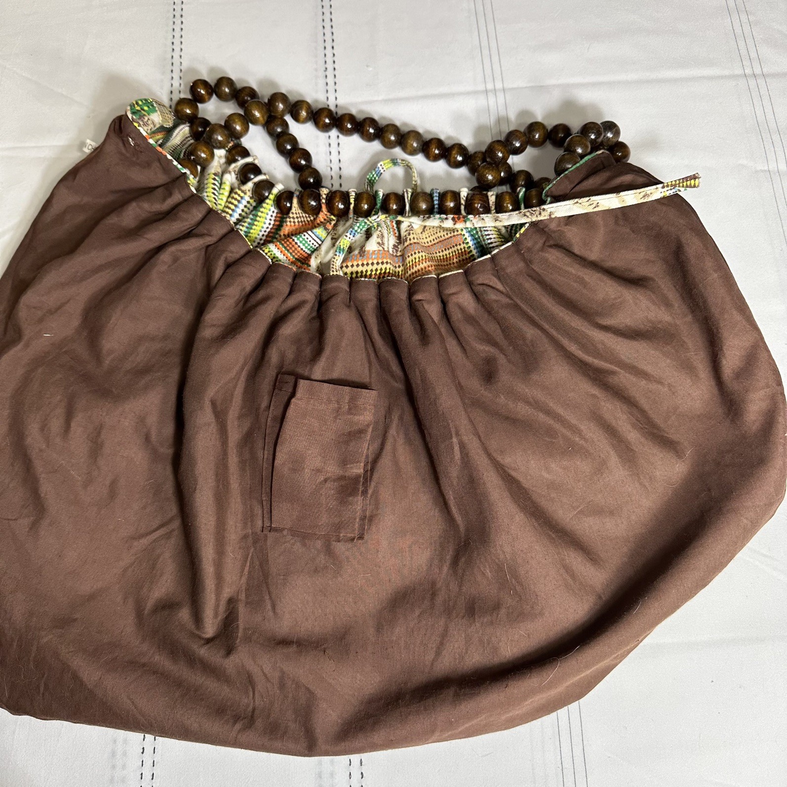 Large Patchwork Print Crochet/Knitting Craft Tote… - image 18