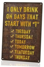 Funny Bar Sign or Man Cave Decor  12x8  Durable Vintage Metal Beer Signs Wall