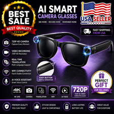 2026 AI Smart Glasses Camera Bluetooth Call Translation Voice Sunglasses Gift