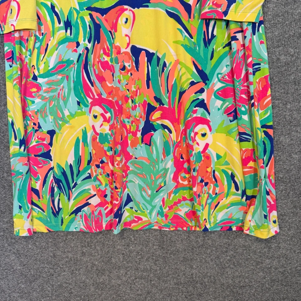 Lilly Pulitzer Dress Womens XL Floral Palm Colorful Performance Stretch Bohemian - Image 2 of 4
