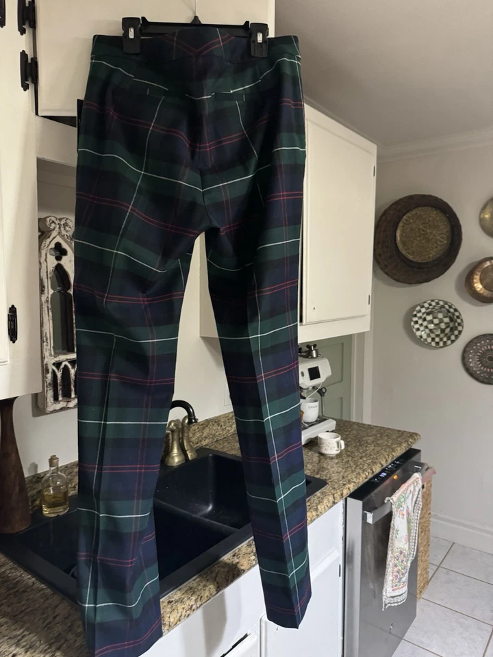 Pantalones de lana a cuadros Ralph Lauren talla 8 para mujer nuevos con etiquetas Foto 2 de 4
