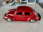 Vintage 1960s Bandai King Size VW Volkswagen Sedan Tin Toy 15" Battery Op Japan