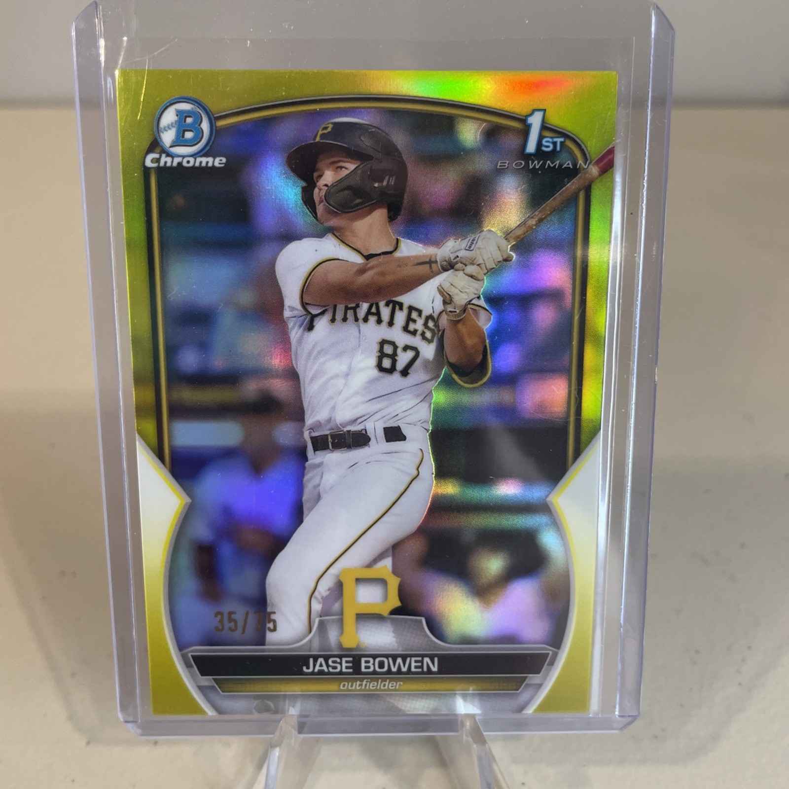 2023 Bowman Jase Bowen Chrome Prospects Yellow Refractor /75 #BCP-146