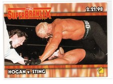 Hogan v. Sting 1999 Topps WCW NWO Stickers S2 Superbrawl Pro Wrestling WWE