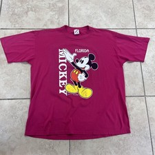 Vintage Disney Mickey Mouse Shirt Mens XL Florida Double Sided Made USA 90s