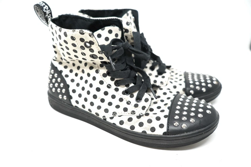 Bota Dr. Marten’s Mujer’s Hackstud Lona Tachonada Con Cordones Lunares Talla 9 Foto 2 de 4