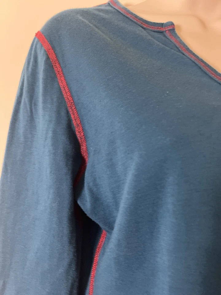 Parches bordados Alp N Rock para mujer Gstaad cuello en V Henley talla S turquesa Foto 4 de 4