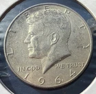 1964 50C Kennedy Half Dollar 90% Silver.  1st Year Issue. No #1