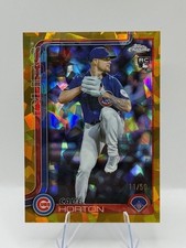🔥 Cade Horton Rookie Gold Refractor /50 RC 2025 Topps Chrome Sapphire Cubs SSP