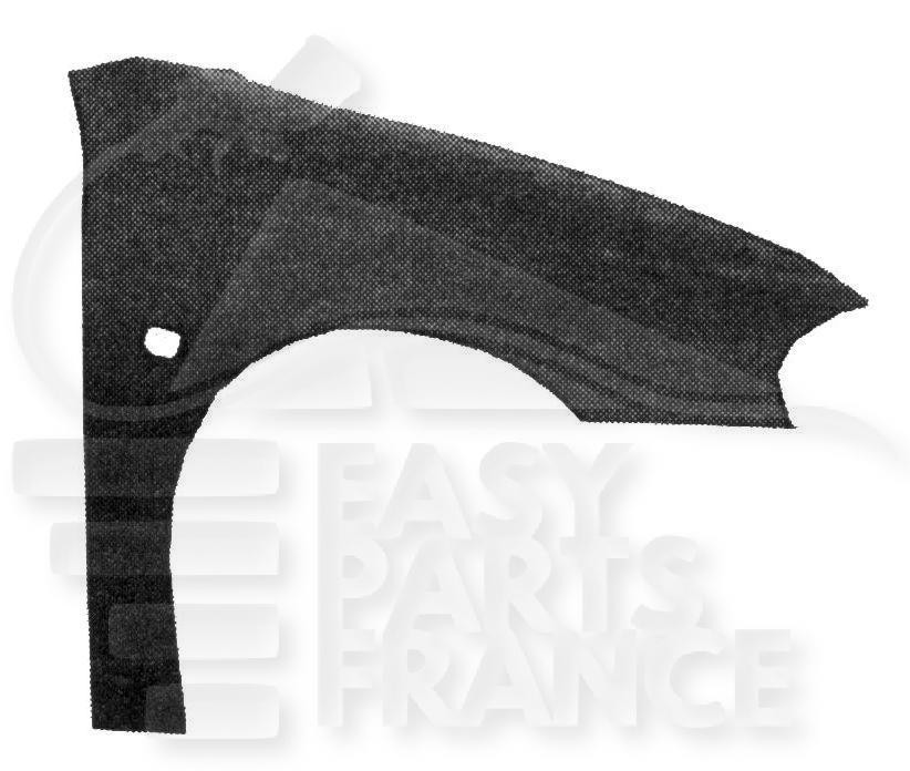 Aile avant droit avec feu pour Opel Tigra 1994-2004 en acier noir
