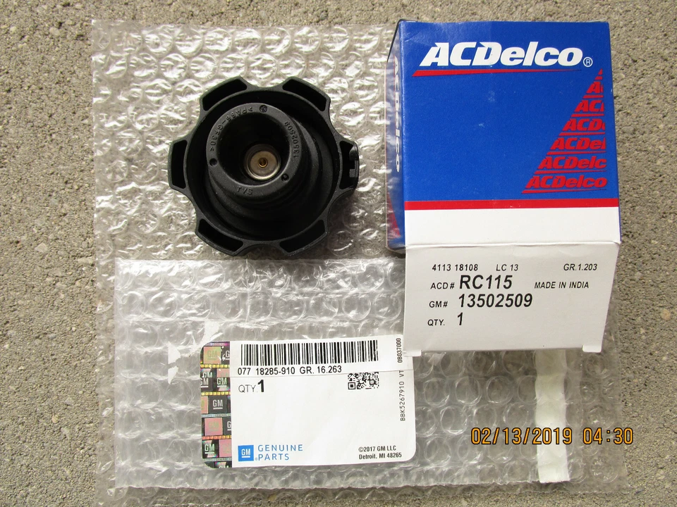GM 13502509 ACDELCO RC-115 RC115 RADIATOR ENGINE COOLANT FLUID TANK CAP OEM NEW - Image 2 of 3
